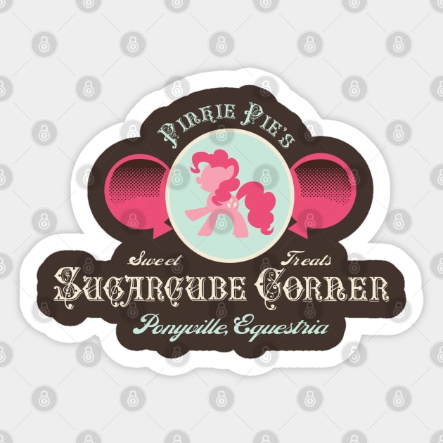 Pinkie Pie's Sugarcube Corner Sticker by RachaelMakesShirts